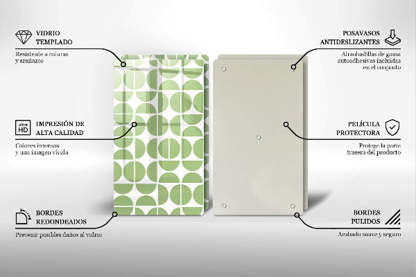 Skärbräda glas Boho formar mönster