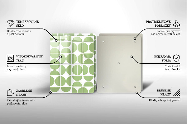 Skärbräda glas Boho formar mönster