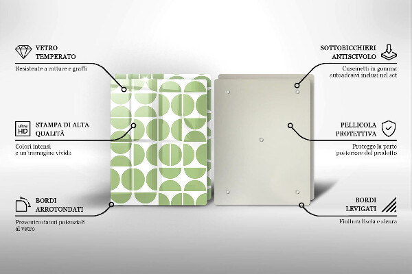 Skärbräda glas Boho formar mönster