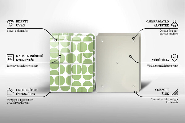 Skärbräda glas Boho formar mönster