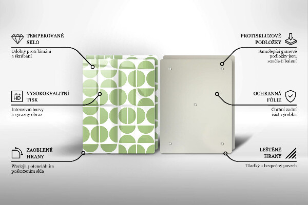 Skärbräda glas Boho formar mönster