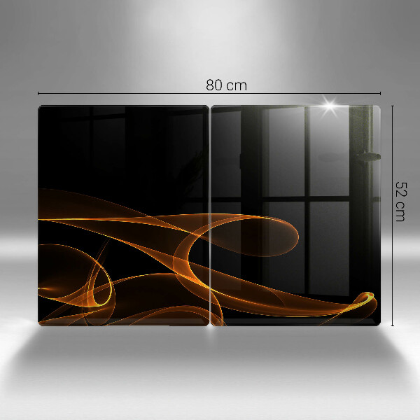 Skärbräda glas Abstrakta linjer