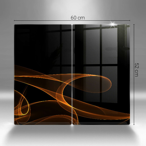 Skärbräda glas Abstrakta linjer