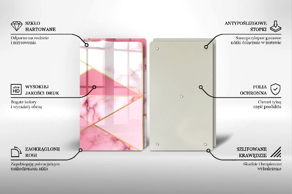 Skärbräda glas Geometrisk marmor