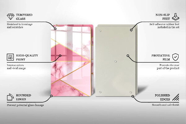 Skärbräda glas Geometrisk marmor