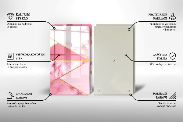 Skärbräda glas Geometrisk marmor