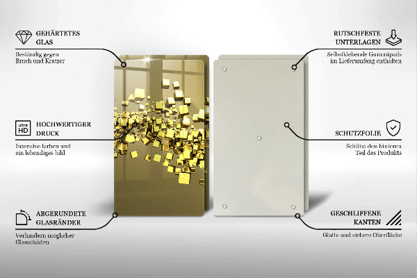 Skärbräda glas Abstraktion 3D geometri