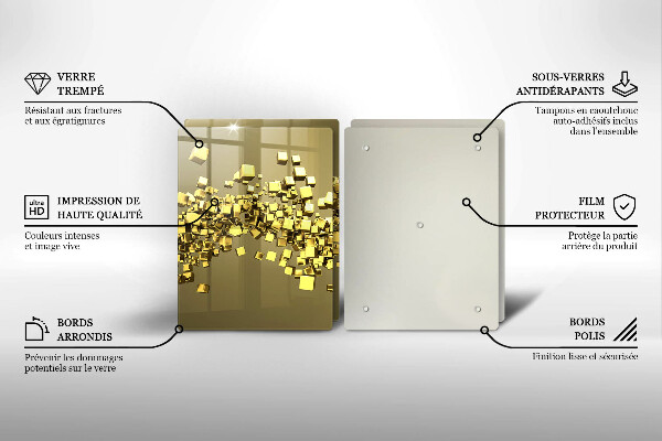 Skärbräda glas Abstraktion 3D geometri