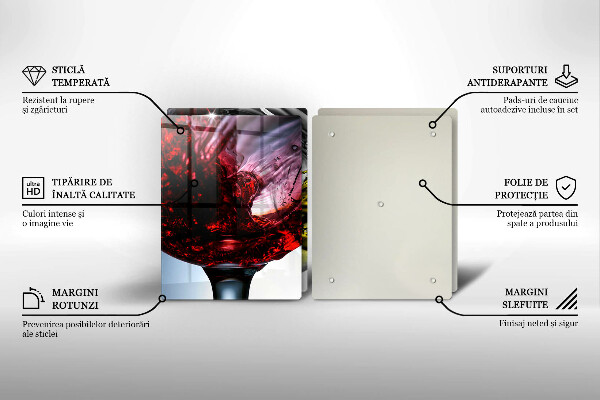 Skärbräda glas Glas vin