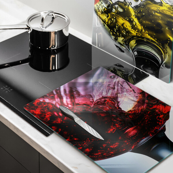 Skärbräda glas Glas vin