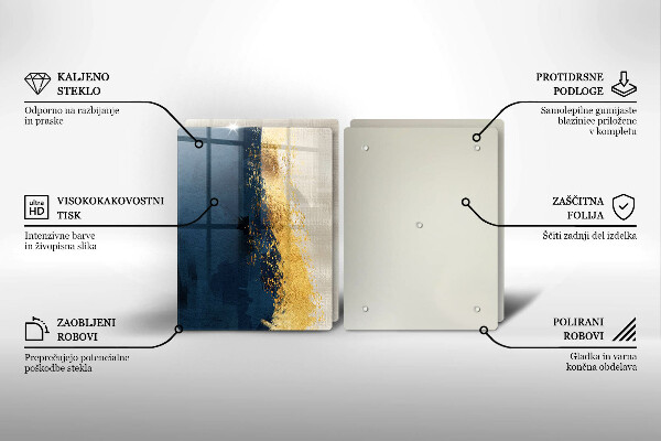 Skärbräda glas Abstraktion guld