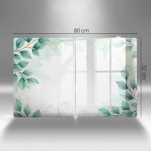 Skärbräda glas Målade blad