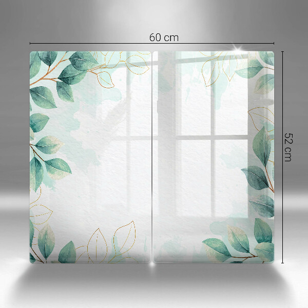 Skärbräda glas Målade blad