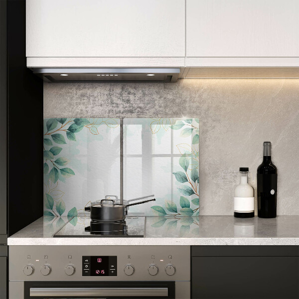 Skärbräda glas Målade blad