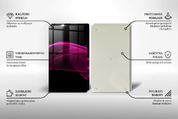 Skärbräda glas Rosa abstraktion