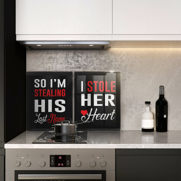 Skärbräda glas Inskrift, mening, mönster