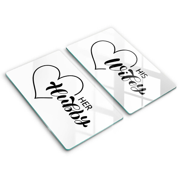 Skärbräda glas Inskrift, mening, mönster