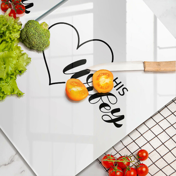 Skärbräda glas Inskrift, mening, mönster