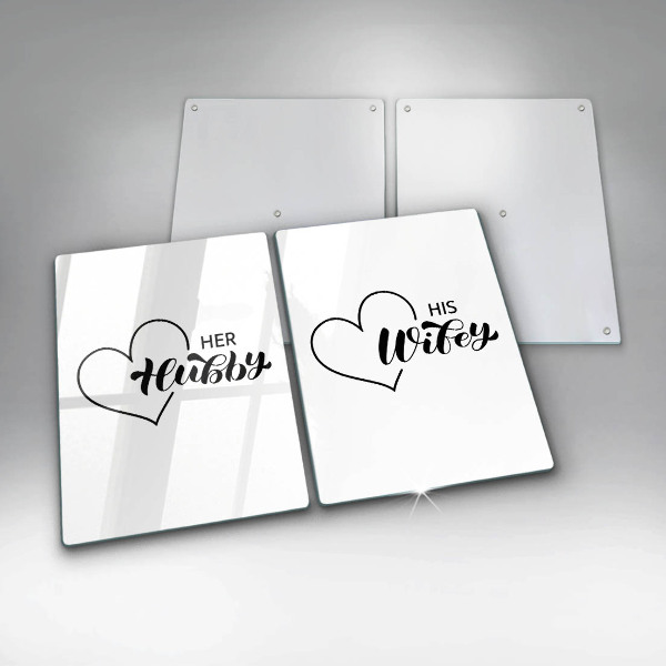 Skärbräda glas Inskrift, mening, mönster