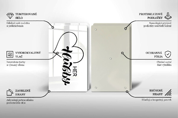 Skärbräda glas Inskrift, mening, mönster