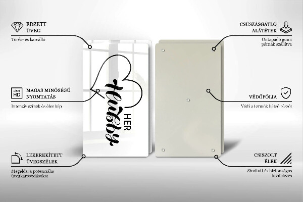 Skärbräda glas Inskrift, mening, mönster
