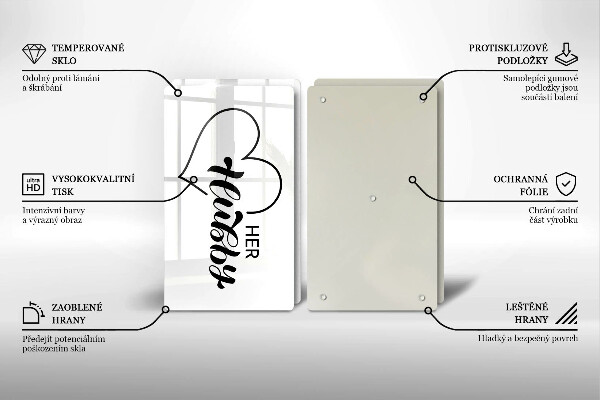 Skärbräda glas Inskrift, mening, mönster