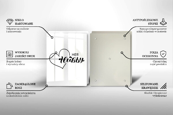 Skärbräda glas Inskrift, mening, mönster