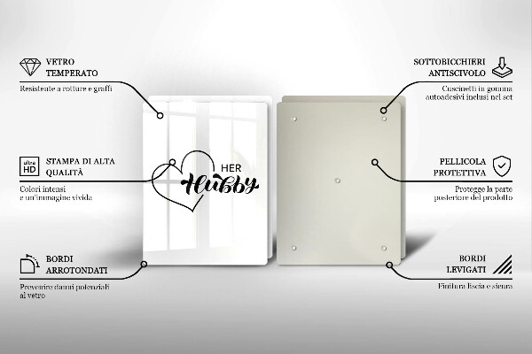 Skärbräda glas Inskrift, mening, mönster