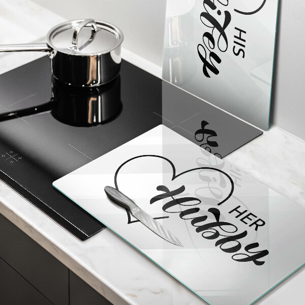 Skärbräda glas Inskrift, mening, mönster