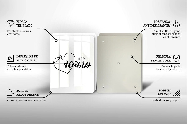 Skärbräda glas Inskrift, mening, mönster
