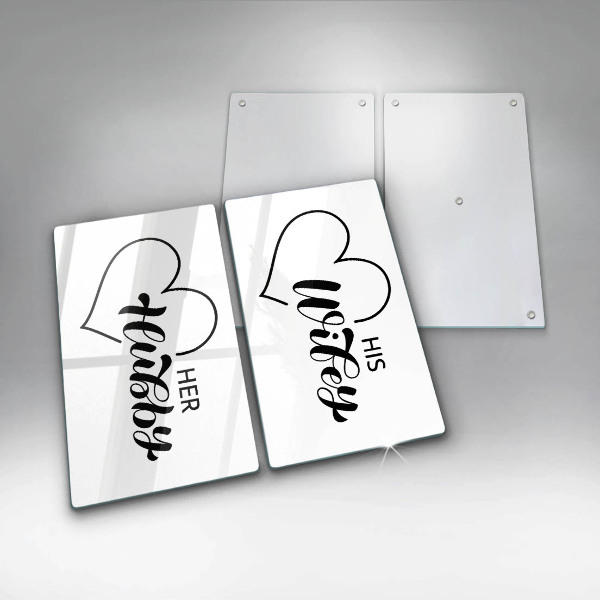 Skärbräda glas Inskrift, mening, mönster