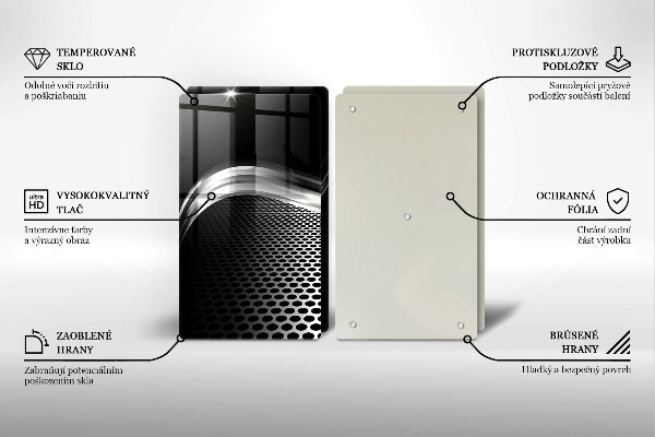 Skärbräda glas Metallstruktur