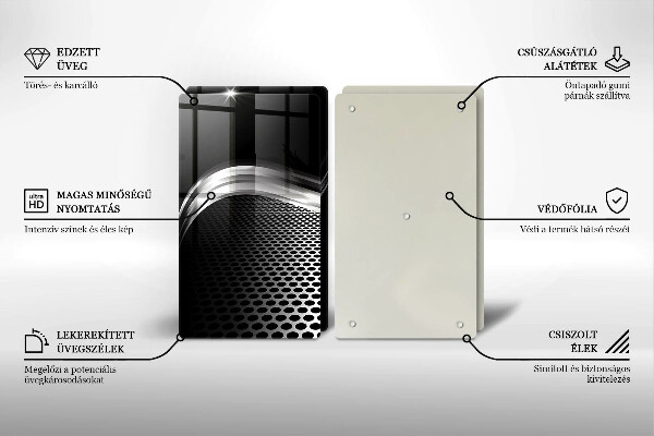 Skärbräda glas Metallstruktur