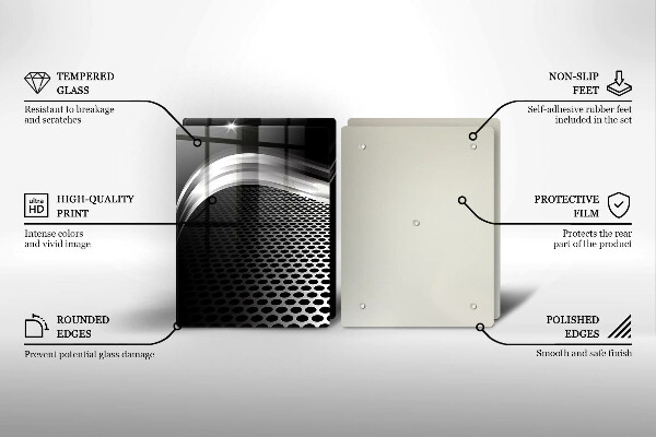 Skärbräda glas Metallstruktur