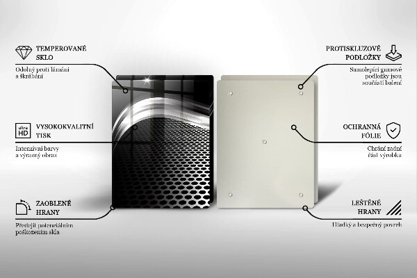 Skärbräda glas Metallstruktur
