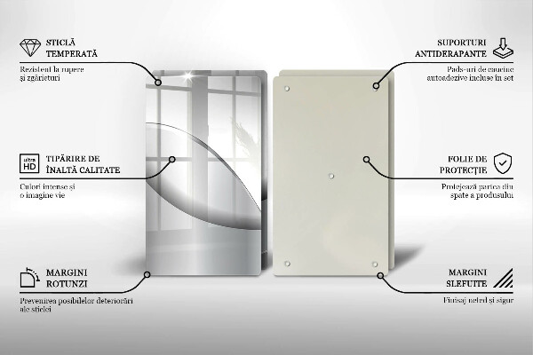 Skärbräda glas Abstrakta linjer design