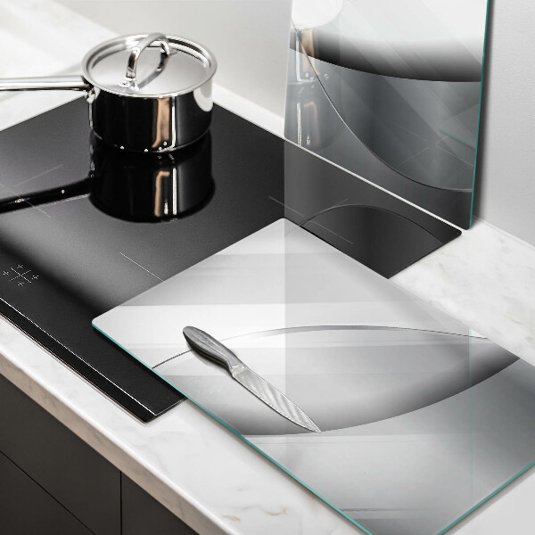 Skärbräda glas Abstrakta linjer design