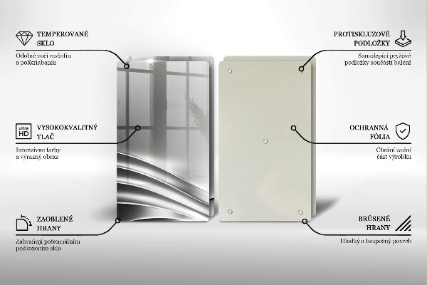 Skärbräda glas Metallstruktur