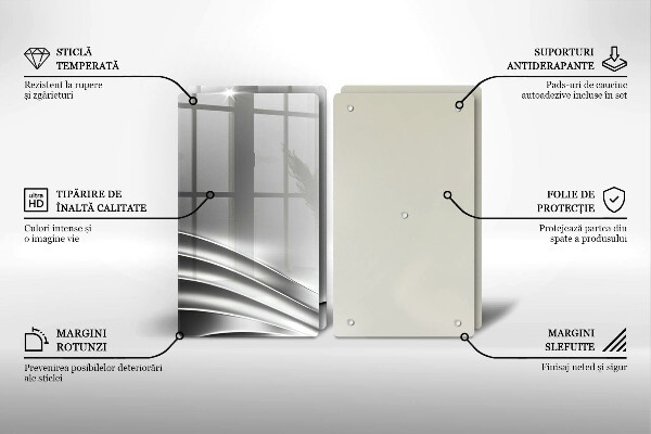Skärbräda glas Metallstruktur