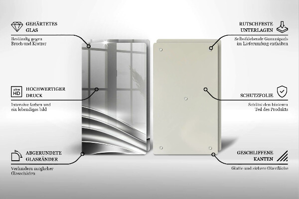 Skärbräda glas Metallstruktur