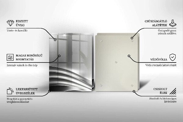 Skärbräda glas Metallstruktur