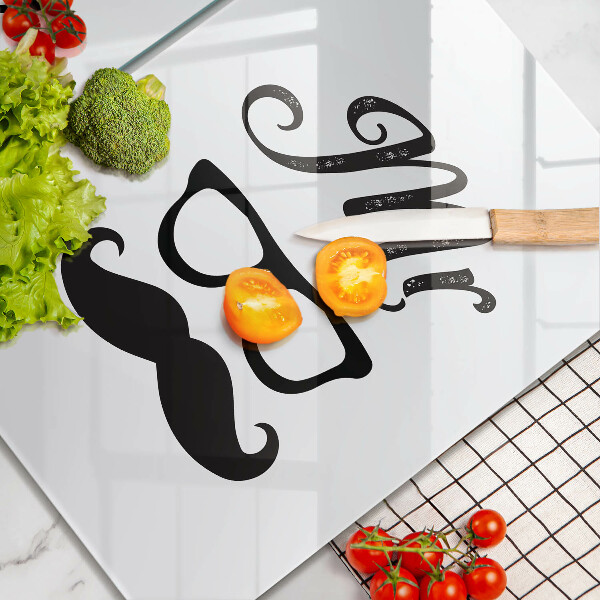 Skärbräda glas fru herr - Inskrift, mening