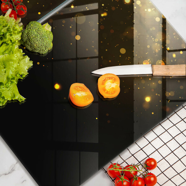 Skärbräda glas Guld glitter