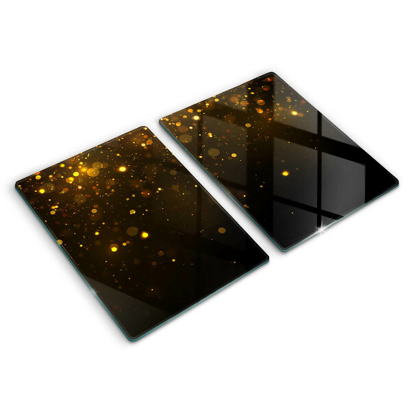 Skärbräda glas Guld glitter