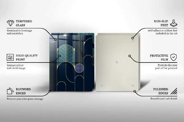 Skärbräda glas Abstrakt motiv