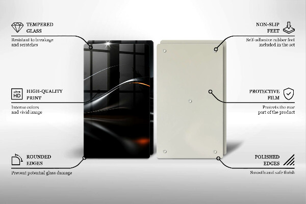 Skärbräda glas Abstraktion 3D-design