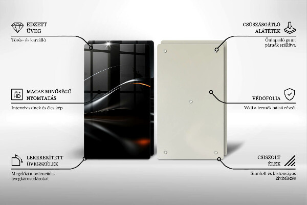 Skärbräda glas Abstraktion 3D-design