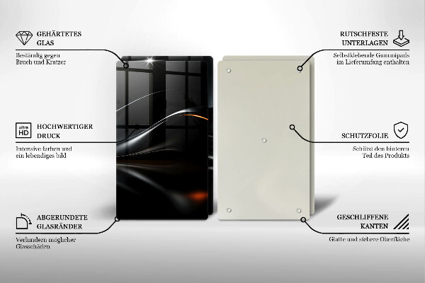 Skärbräda glas Abstraktion 3D-design