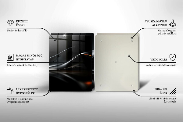 Skärbräda glas Abstraktion 3D-design