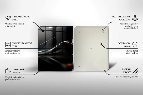 Skärbräda glas Abstraktion 3D-design